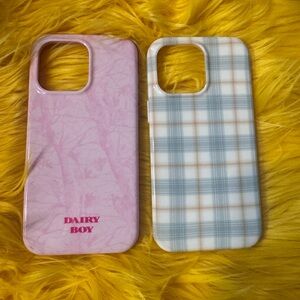 2 Dairy Boy Pink and Blue Phone cases - iPhone 15 pro max